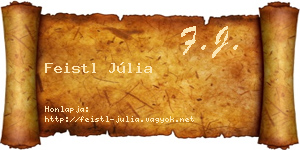 Feistl Júlia névjegykártya