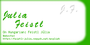 julia feistl business card